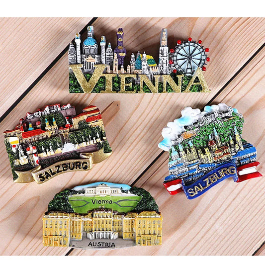 Souvenirs for Overseas Tourism Fridge Italy Switzerland Chile Austria Vienna foreign world tourism collection fridge magnet gift