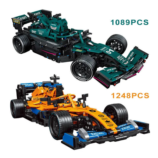 F1 Formula Racing Car Building Blocks Super Speed Vehicle