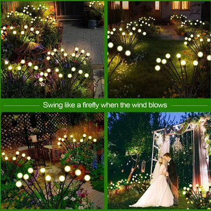 Solar Firefly Lights: Swaying Garden Illumination