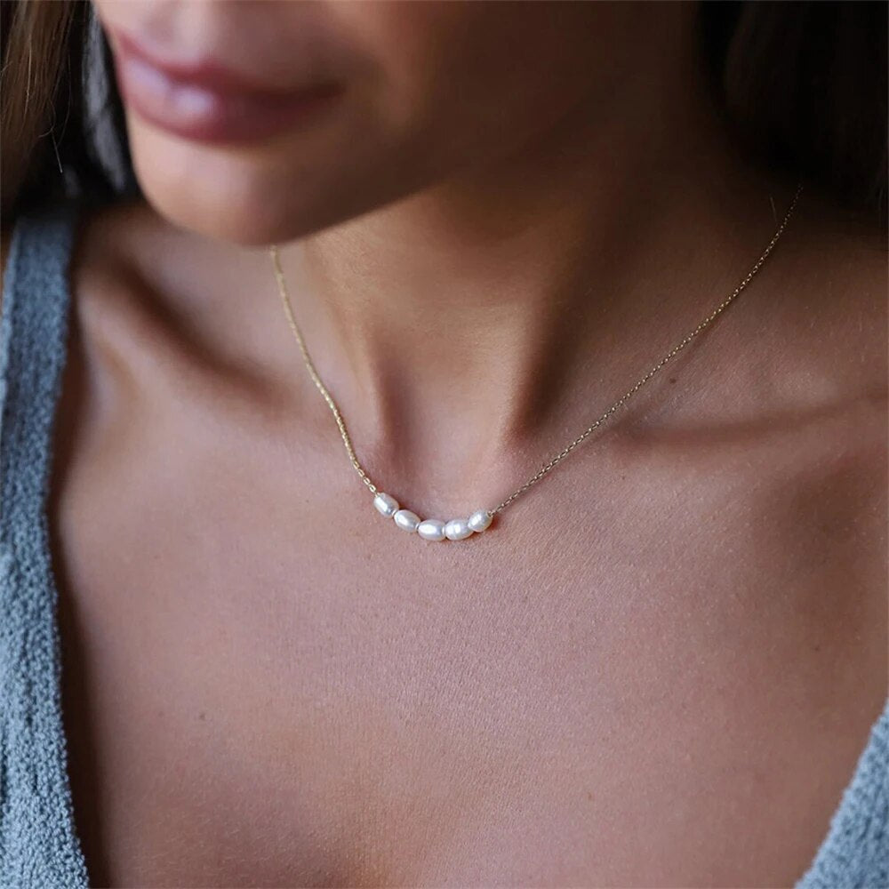 Five Pearl Necklace