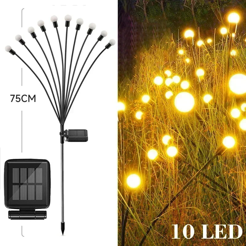 Solar Firefly Lights: Swaying Garden Illumination