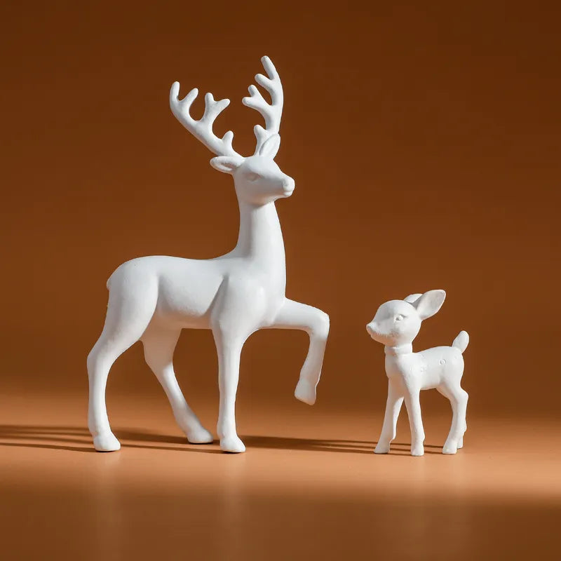 Mother Deer Cute Kids' Room Decor Sculptures - Kawaii Miniatures