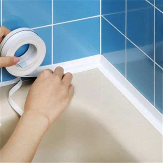 Waterproof Wall Stickers Sealing PVC Tape Sealing Strips Sink Edge Tape Kitchen Bathroom Accessories