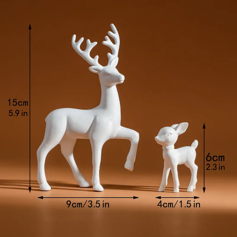 Mother Deer Cute Kids' Room Decor Sculptures - Kawaii Miniatures