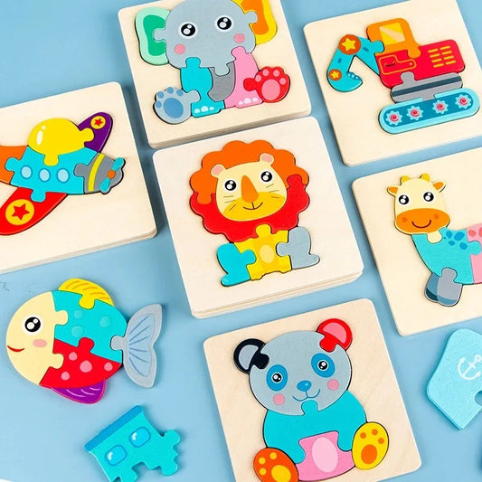 Wooden Animal Puzzle - Learning Education Toys
