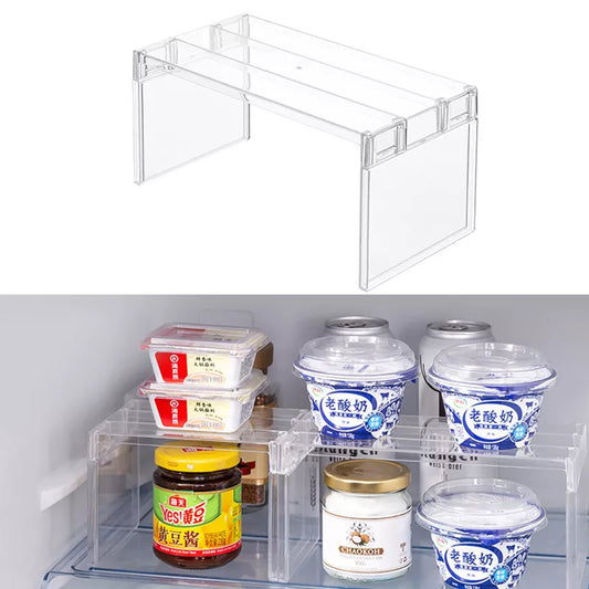 Refrigerator Organizer Storage Rack Fridge Layered Separator Shelves