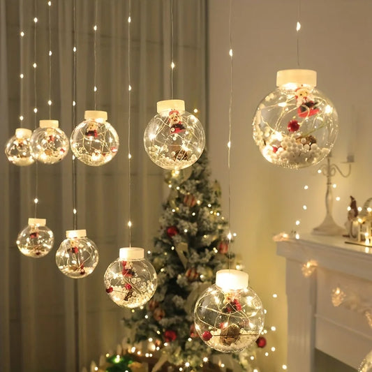 Wishing Ball Christmas Curtain Lights