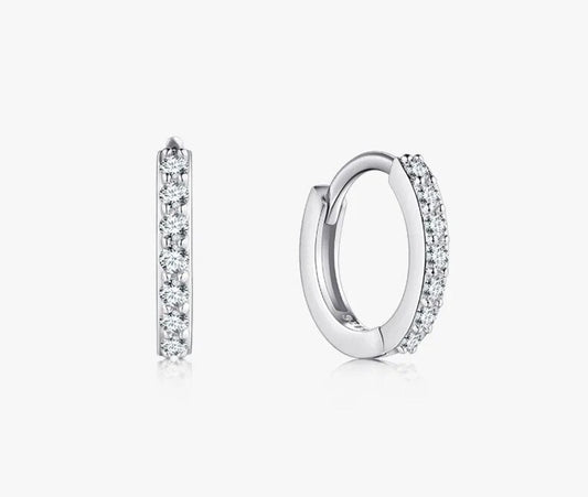 Online Store for Earrings, Online Store for Jewelry - Radiant Simplicity: 925 Sterling Silver Round Hoop Earrings
