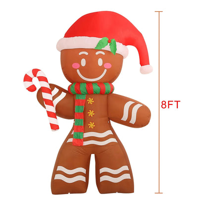 Inflatable LED Gingerbread Man for Xmas